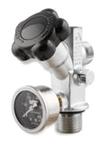 SUPER HI-FLO BOTTLE VALVE W BLACK GAUGE