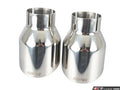 Single-Walled 4 Inch Slash-Cut Tips (Polished Silver) Set of 2 Fits Universally on Various APR Exhaust Systems APR