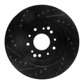 R1 63-82 Chevrolet Camaro Front/Rear Right Drilled & Slotted Black Brake Rotor