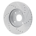 DFC 04-10 Chevrolet Epica (Mexico) Front Left Drilled & Slotted Silver Brake Rotor