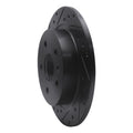 R1 11-16 Buick Regal Rear Left Drilled & Slotted Black Brake Rotor