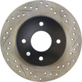 R1 84-85 Nissan 300ZX Rear Left Drilled & Slotted Black Brake Rotor