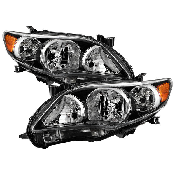 1113 COROLLA HALOGEN HEADLIGHTS OE BLACK (U.S. BUILT)