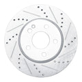 R1 06-11 Mercedes-Benz B200 Front Right Drilled & Slotted Silver Brake Rotor