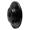 R1 06-21 BMW 228I xDrive Rear Left Drilled & Slotted Black Brake Rotor