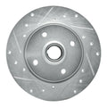 R1 Concepts Brake Rotor Drilled and Slotted Silver Fits Porsche 924