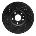 R1 13-20 Ford Fusion Front Right Drilled & Slotted Black Brake Rotor