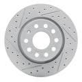 R1 05-15 Volkswagen Bora (Mexico) Front Left Drilled & Slotted Geoperformance Rotor