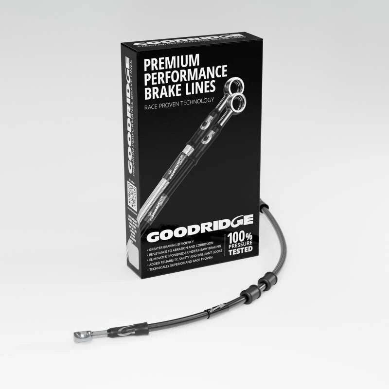 Goodridge 18-20 HD FLTRX Multi Model +4in Clutch Line Kit - Black