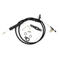 46IN HITECH BLACK STAINLESS HOUSING 2004R BLOWER DRIVE KICKDOWN CABLE W/ BLACK