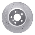 DFC 13-21 BMW 435i xDrive Gran Coupe Rear Left Drilled & Slotted Silver Brake Rotor