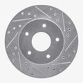 R1 78-81 Pontiac Firebird Rear Right Drilled & Slotted Silver Brake Rotor