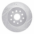 R1 93-98 Toyota Supra Rear Right Drilled & Slotted Silver Brake Rotor