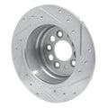 DFC 67-74 Volvo 142 Rear Left Drilled & Slotted Silver Brake Rotor