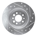 DFC 67-74 Volvo 142 Rear Left Drilled & Slotted Silver Brake Rotor