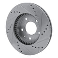DFC 95-06 Mazda Millenia Front Left Drilled & Slotted Silver Brake Rotor
