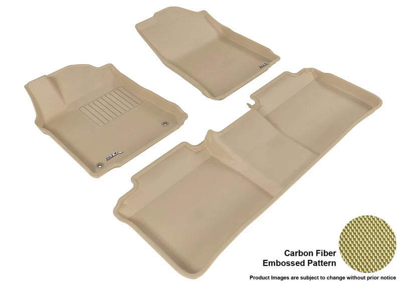 3D MAXpider 2013-2018 Toyota Avalon Kagu 1st & 2nd Row Floormats - Tan