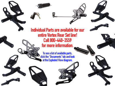 Vortex Racing 21-22 BMW M1000RR,20-24 BMW S1000RR Rear Set- Black