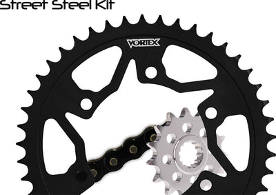 Vortex Racing V3 2.0 Chain and Sprocket Kit 2910-17,454S-40,525RX3-108- Black