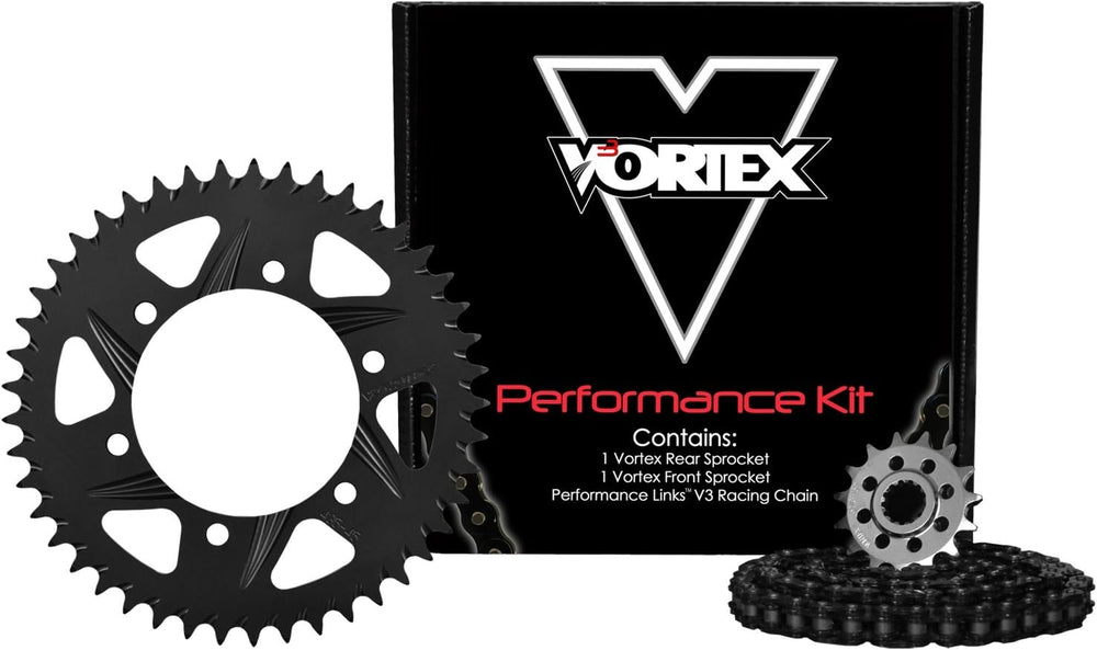 Vortex Racing V3 2.0 Chain and Sprocket Kit 3270-15,435K-45,520RX3-114- Black