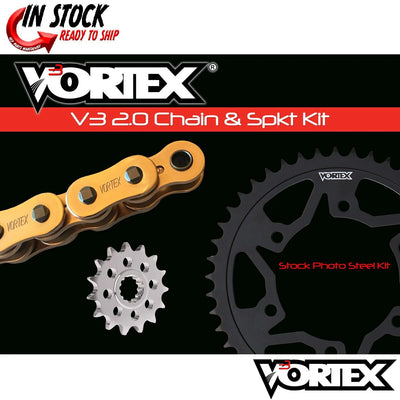 Vortex Racing V3 2.0 Chain and Sprocket Kit 3270-14,435K-41,G520SX3-106- Gold