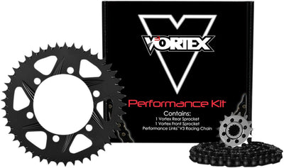 Vortex Racing V3 2.0 Chain and Sprocket Kit 3211-14,211K-39,520SX3-110- Black