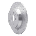 R1 Concepts Brake Rotor Drilled and Slotted Silver Fits Land Rover
