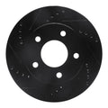 R1 83-96 Buick Riviera Front Left Drilled & Slotted Black Brake Rotor