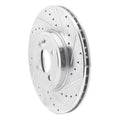 R1 Concepts Brake Rotor Drilled and Slotted Silver Fits Mini Cooper