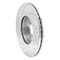 R1 Concepts Brake Rotor Drilled and Slotted Silver Fits Mini Cooper