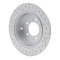 DFC 07-15 Mitsubishi Lancer Rear Right Drilled & Slotted Geoperformance Rotor