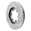 R1 Concepts Brake Rotor Drilled and Slotted Silver Fits Infiniti QX4