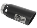 aFe Power Intercooled Tip Stainless Steel - Black 4in In x 5in Out x 12in L Clamp-On