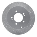 R1 07-15 Mitsubishi Lancer Rear Right Drilled & Slotted Geo-Carbon Rotor