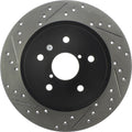 StopTech 16-17 Subaru WRX (w/Eyesight Technology) Sport Slotted & Drilled Rear Right Rotor