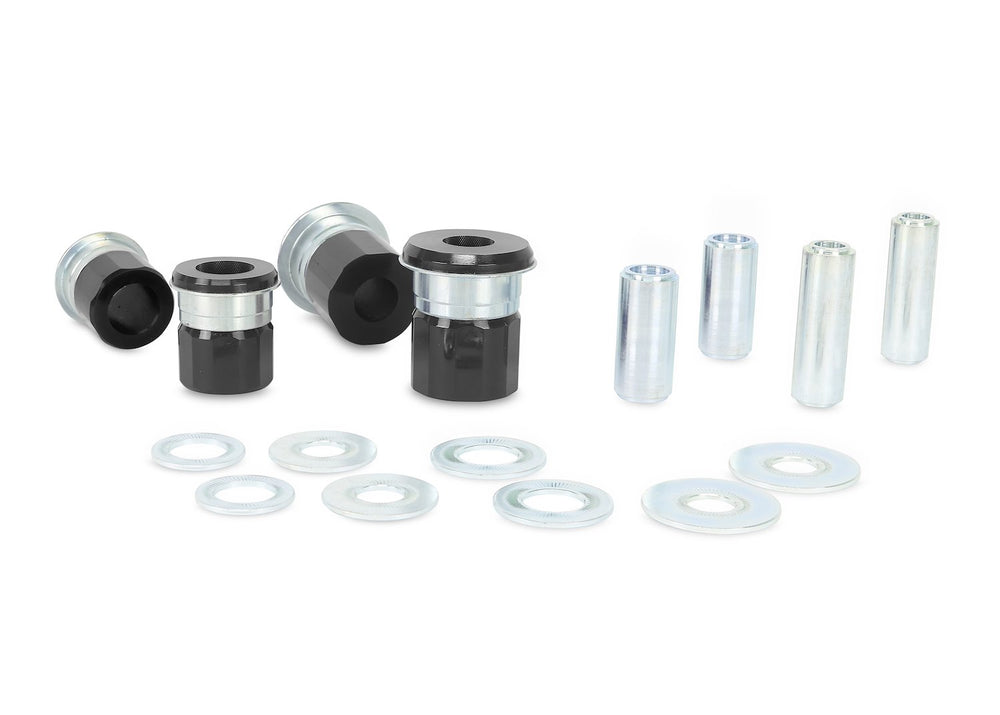 Control arm - lower inner bushing 4 Bushings 4 Tubes 8 Washers Install Guide Grease