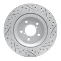 R1 19-23 Subaru Crosstrek Rear Left Drilled & Slotted Geoperformance Rotor