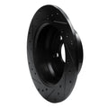 R1 96-04 Volvo C70 Rear Right Drilled & Slotted Black Brake Rotor
