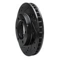 R1 71-91 Chevrolet K10 Front Left Drilled & Slotted Black Brake Rotor