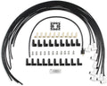 Spark Plug Wire Set Universal 90 Deg White Ceramic Boots 9001C, Spark Plug Wires, Pro Fit Ceramic, Spiral Core, 8Mm, Black, Set ACCEL