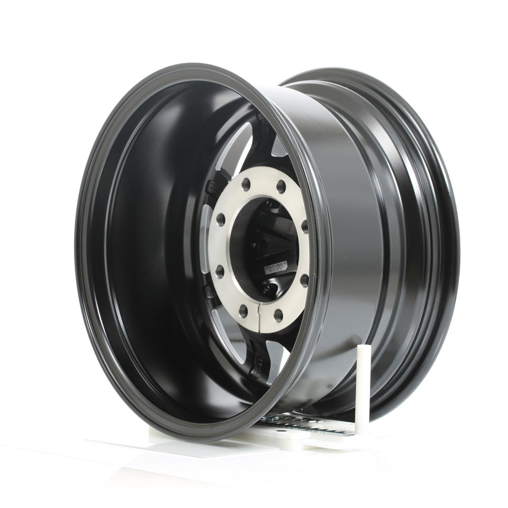 MO970 16x8 8x165.10 GLOSS BLACK W/MACHINED FACE (0 mm)