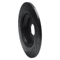 R1 16-25 Ford Focus Rear Right Drilled & Slotted Black Brake Rotor