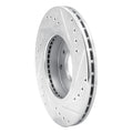 DFC 90-92 Infiniti M30 Front Left Drilled & Slotted Silver Brake Rotor