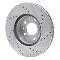 DFC 91-95 Volvo 740/745/780/940/960 Front Left Drilled & Slotted Silver Brake Rotor