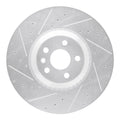 R1 20-25 Jaguar E-Pace Front Left Drilled & Slotted Silver Brake Rotor