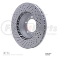 DFC 99-23 Porsche 911 Right Front Drilled Hi-Carbon Alloy Geomet Coated Rotor
