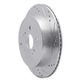 R1 09-17 Suzuki Grand Vitara (Mexico) Rear Right Drilled & Slotted Silver Brake Rotor