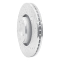 R1 Concepts Brake Rotor Drilled and Slotted Silver Fits Audi A6