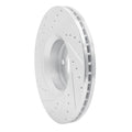 R1 Concepts Brake Rotor Drilled and Slotted Silver Fits Audi A6