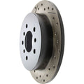 R1 06-10 Buick LaCrosse Rear Right Drilled & Slotted Black Brake Rotor
